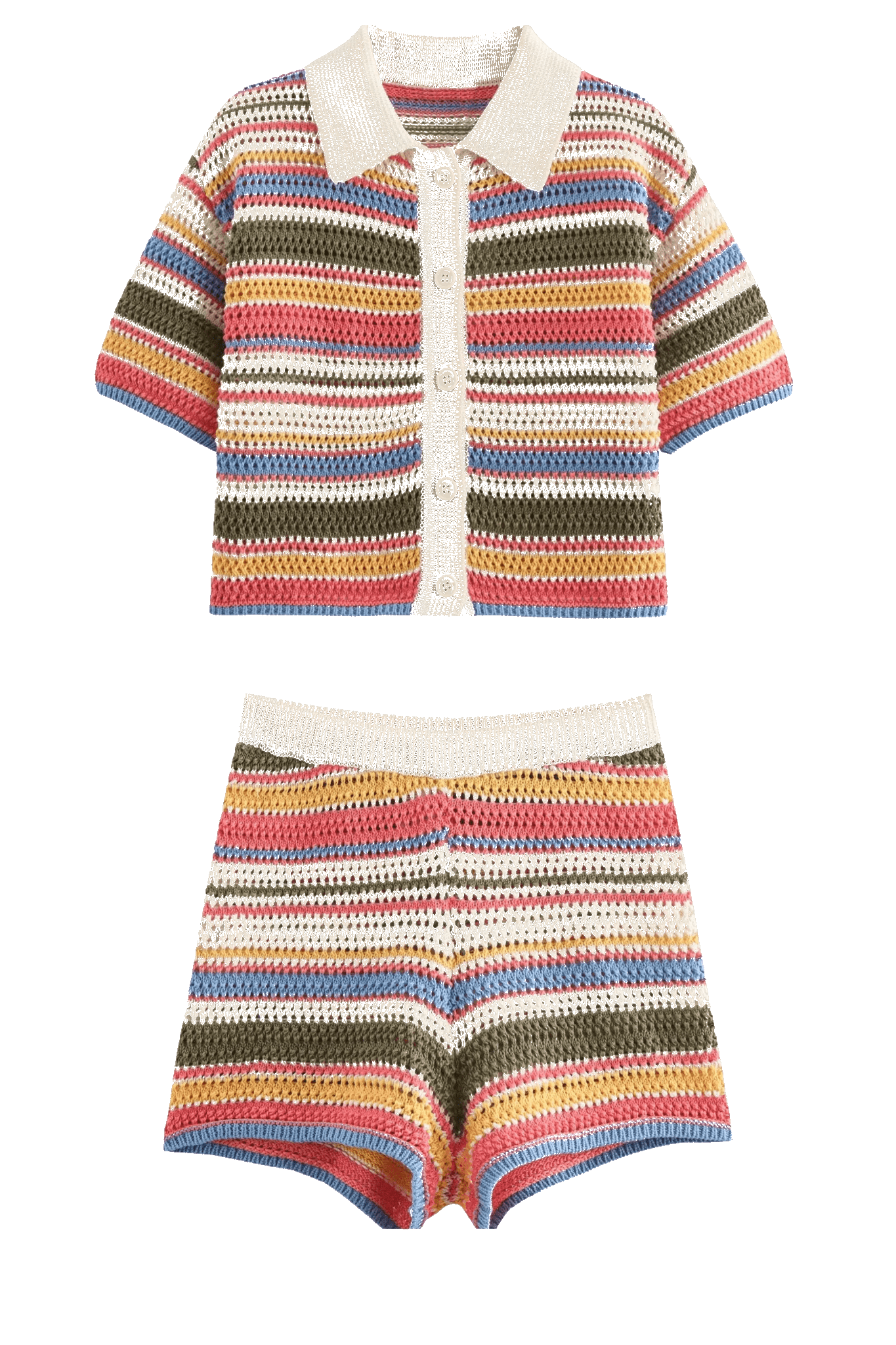 SOERA Sophie Striped Crochet Co-ord Set - Dress - SOERA-995651-TWI-M-24611 Twilight M