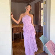 Beatrice Halter A-Line Evening Gown