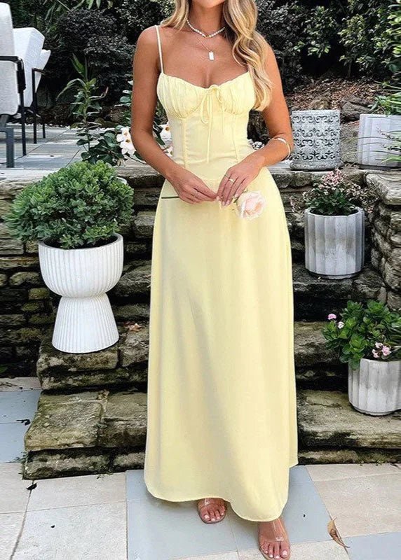 SOERA Bianca Corset Bodice Maxi Dress - Dresses -  Yellow S
