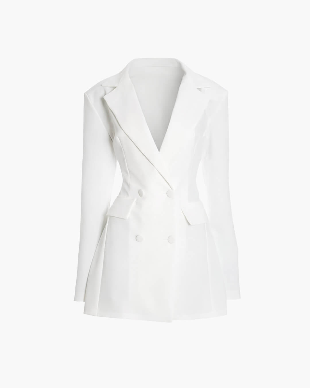 SOERA Mariana Double Breasted Mini Dress - Dresses - 1005010267424765-;KT1770721238453295844 White L