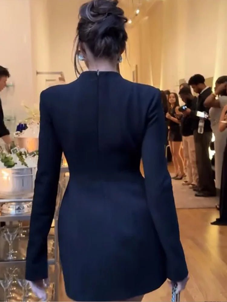 SOERA Nicole Hollow Out Mini Dress - Dresses - 3256809849461829-;vo1763832189424383567 Black S