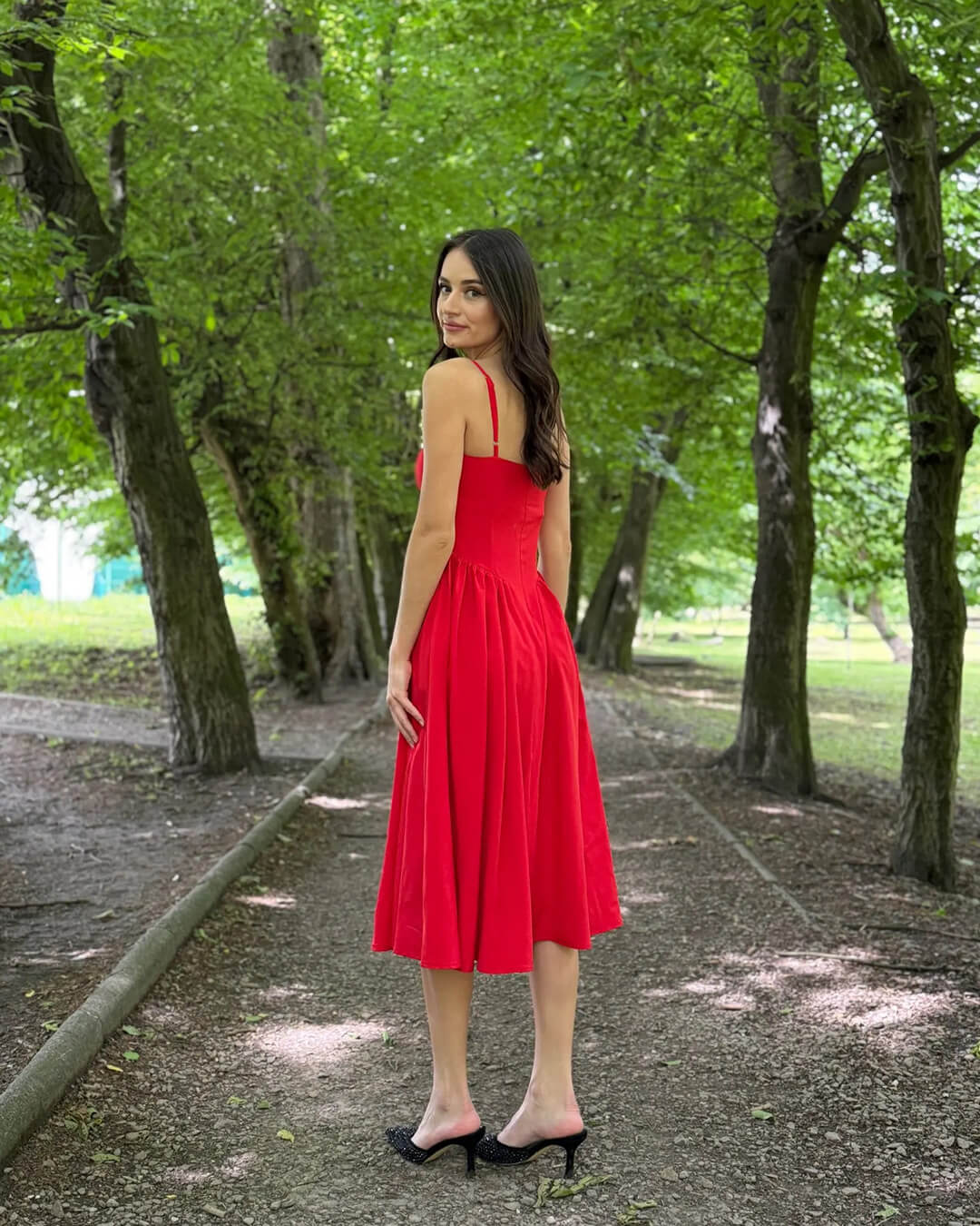 SOERA Sylvia Sleeveless Strap Midi Dress - Dresses - NW1774532669739168712 Red XS
