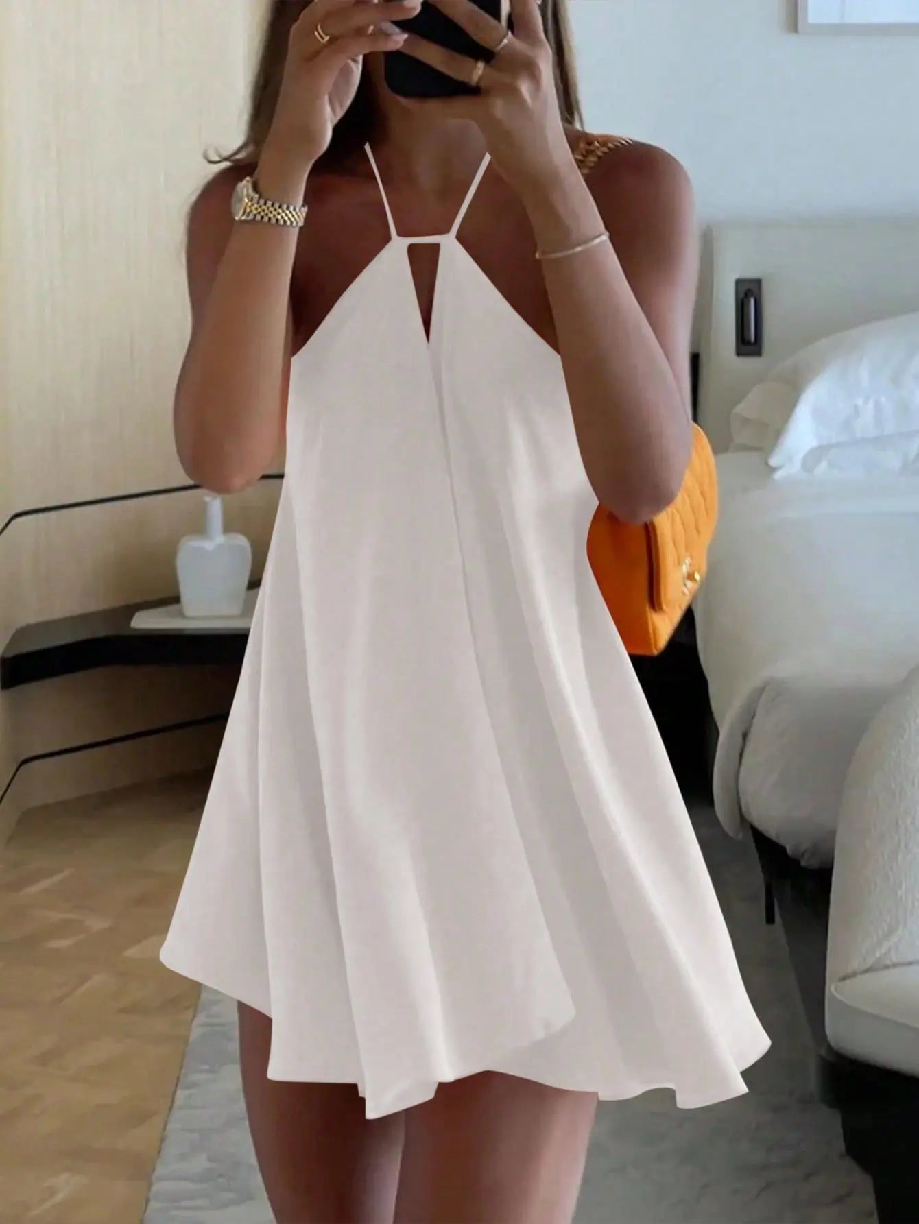 SOERA Zinnia Off-Shoulder Hollow Out Summer Dress - Dresses -  White S