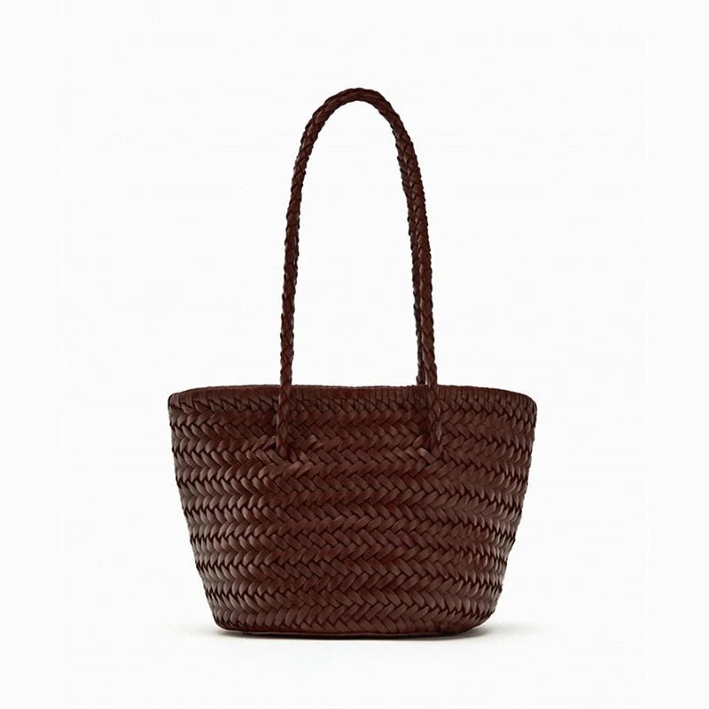 SOERA Blair Braided Bucket Shoulder Bag - Handbags - 1005007431075017-;dl1775499358493156191 Coffee