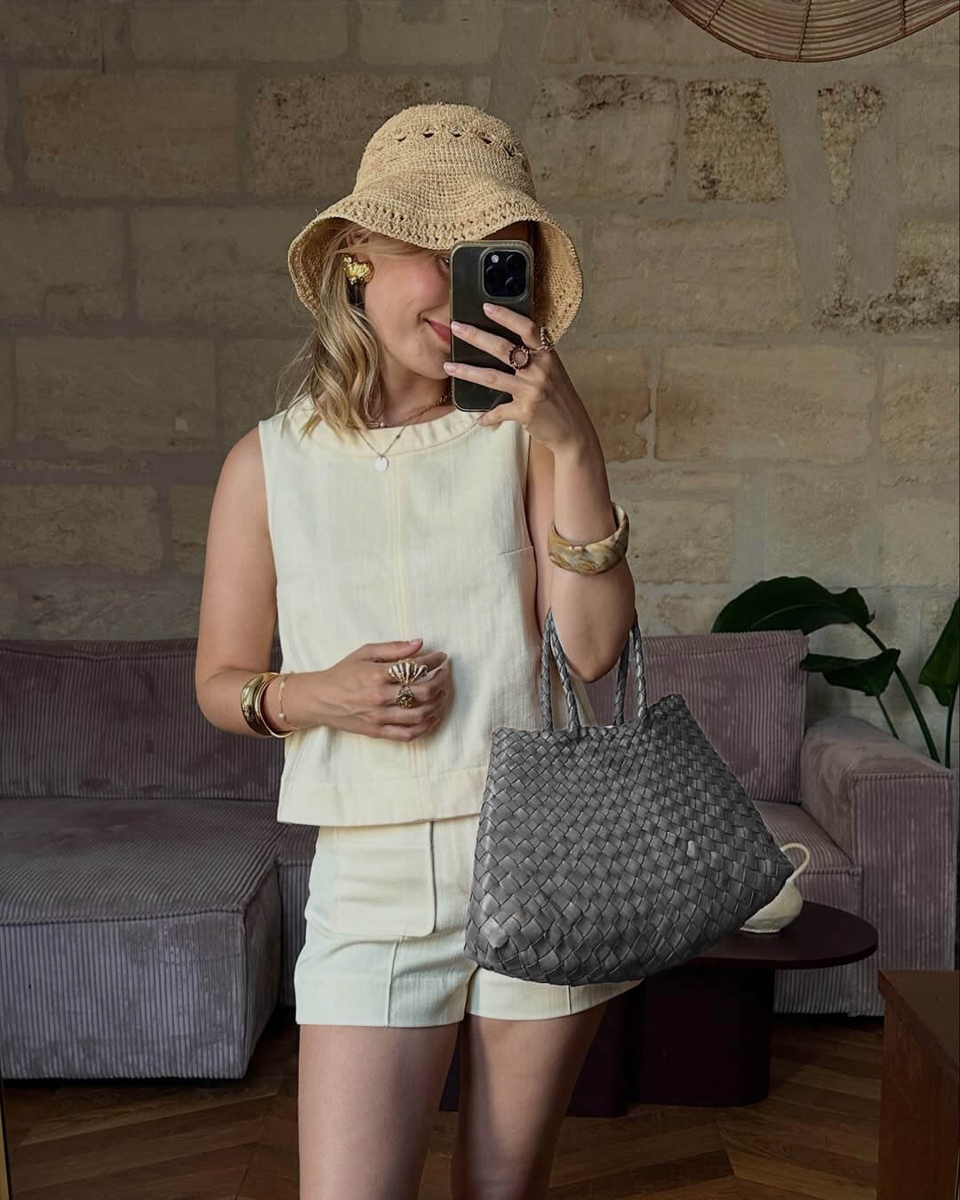 SOERA Marissa Vegan Leather Woven Bag Medium - Handbags -  Pink Regular