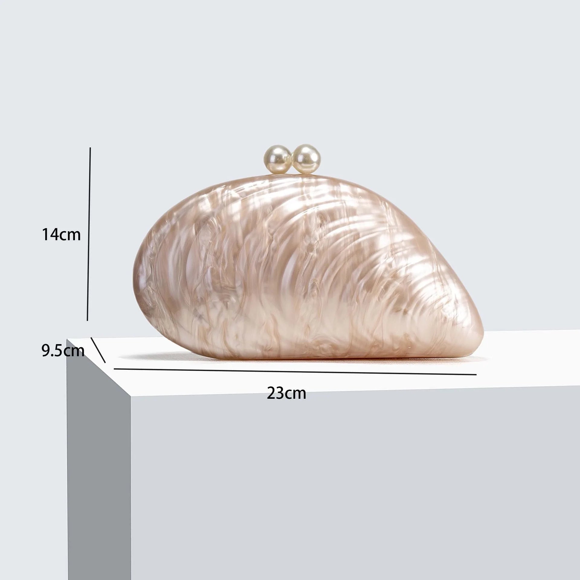 SOERA Valentina Shell - Shaped Clutch Purse - Handbags -  Rose