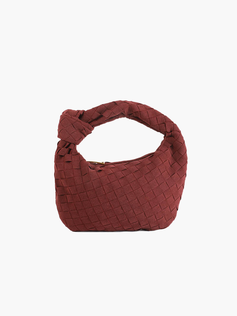 SOERA Woven Bag mini suede - Handbags - DBAD2-WK272005 Burgundy