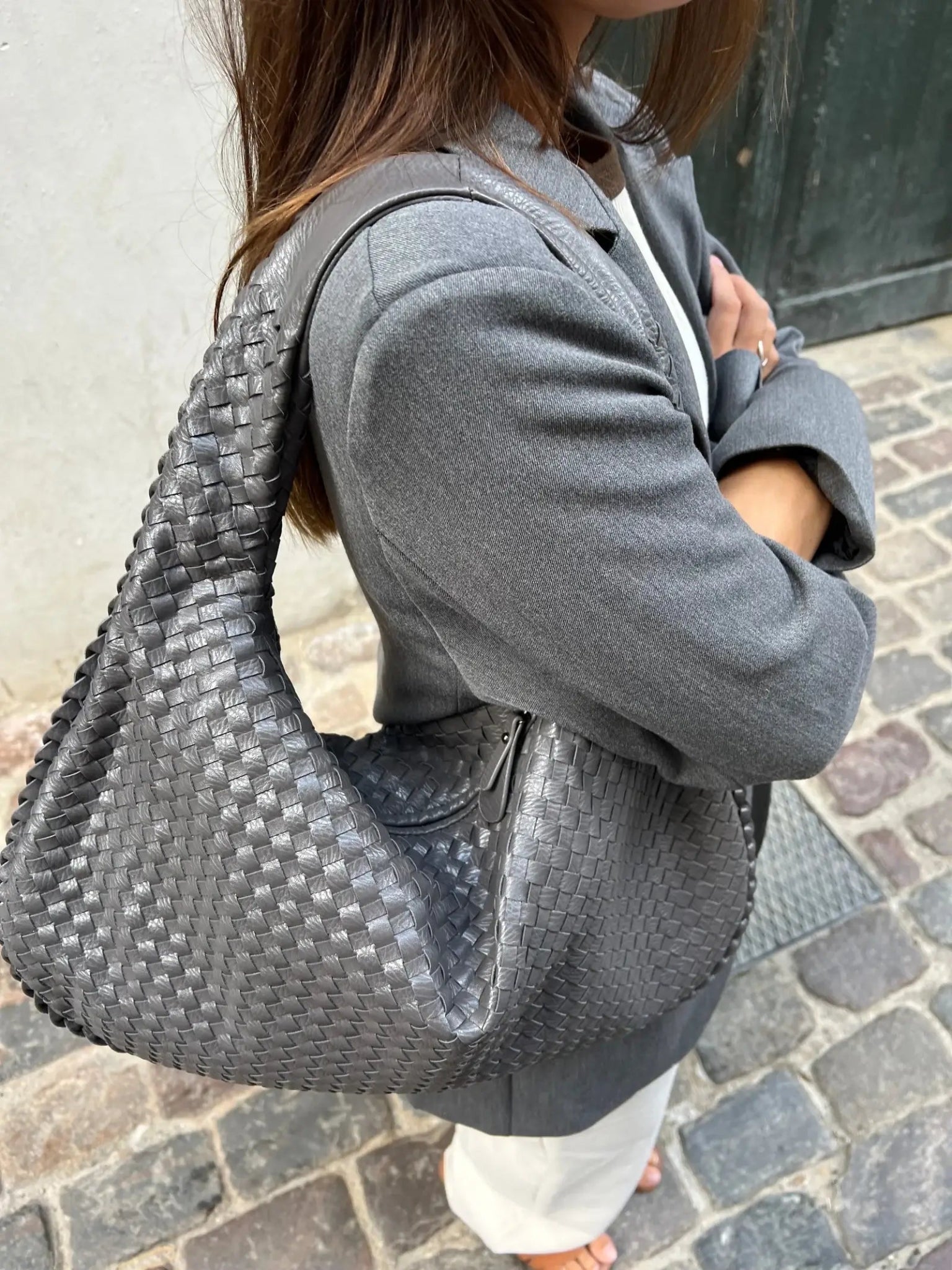 SOERA Woven Bag XL - Handbags - DBAD2-QL367007 Dark Brown