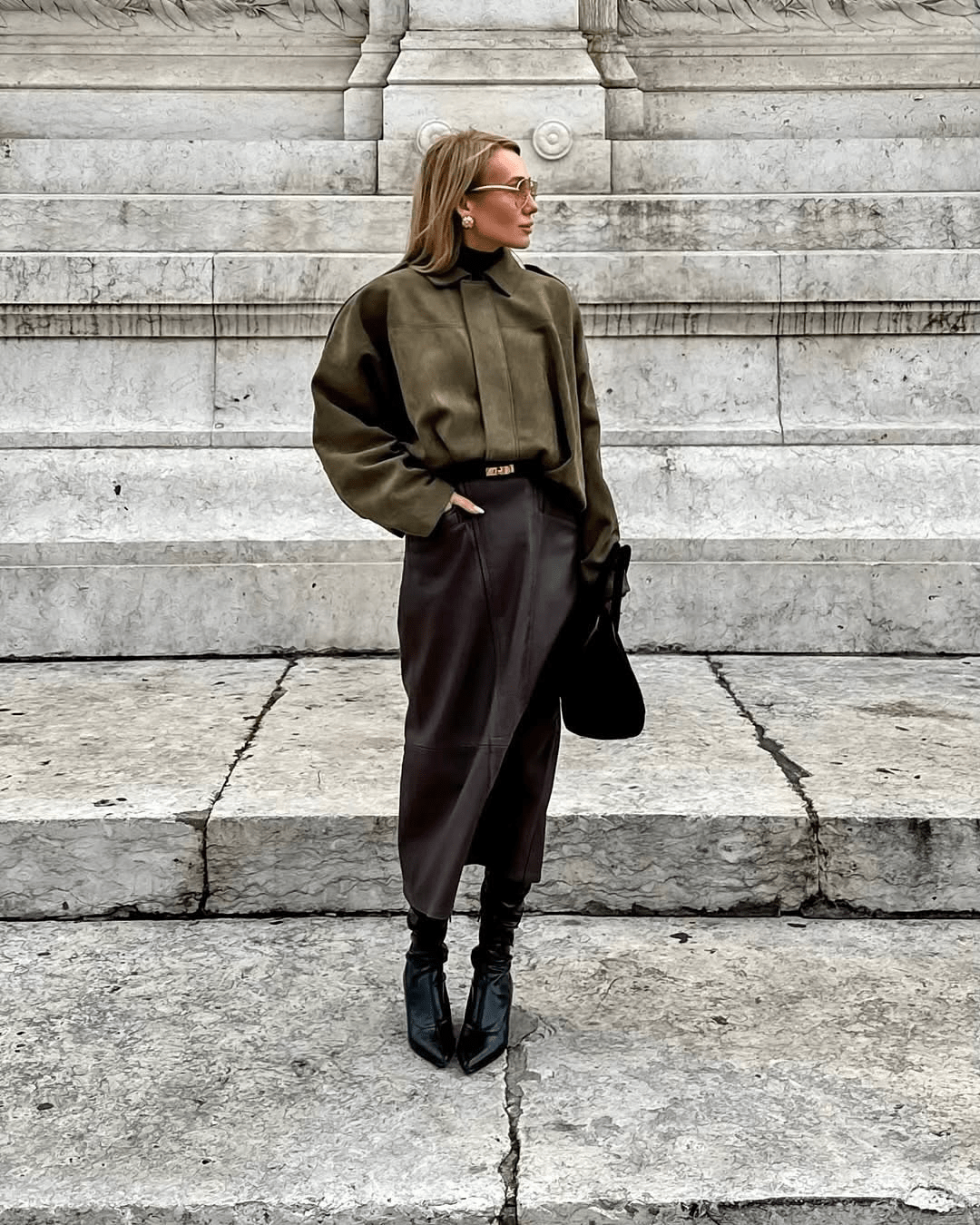 SOERA Constance Faux Suede Bomber Jacket - Jacket - SOERA-680707-L-OLIVE-11171 Olive L