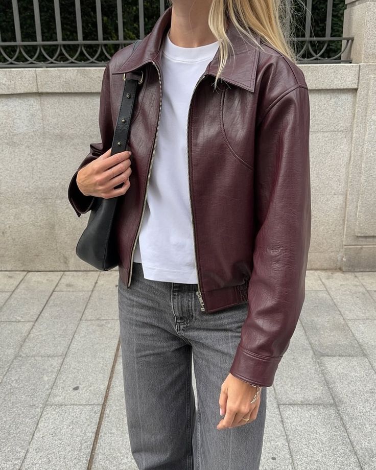 SOERA Fiona Faux Leather Lapel Jacket - Jacket - SOERA-887299-WIN-S-53667 Wine Red S