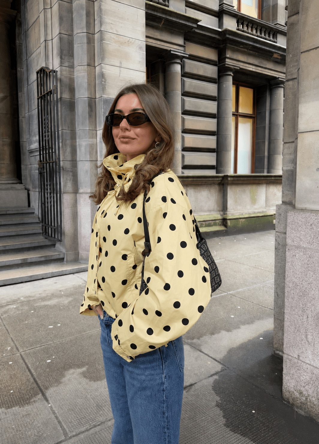 SOERA Presley Polka Dot Puff Sleeve Jacket - Jacket - SOERA-279811-YEL-XS-15171 Yellow XS