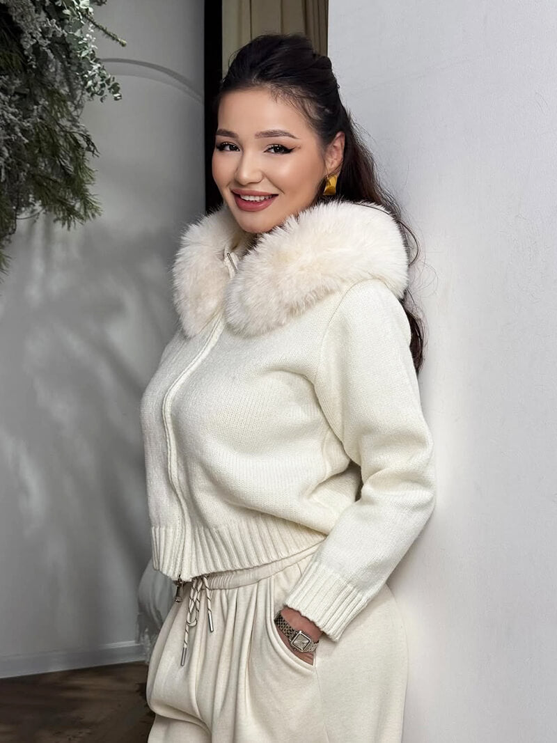 SOERA Alison faux fur Jacket - jackets - Soera-Celistine-Jacket-Beige/S Creme S