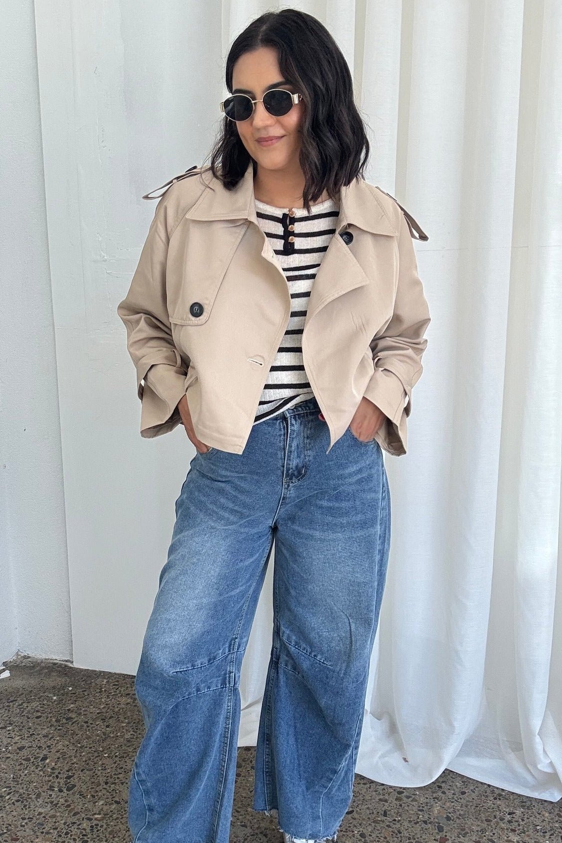 SOERA Clarisse Short Trench Coat - Jackets - mc1774004001182089696 Black M