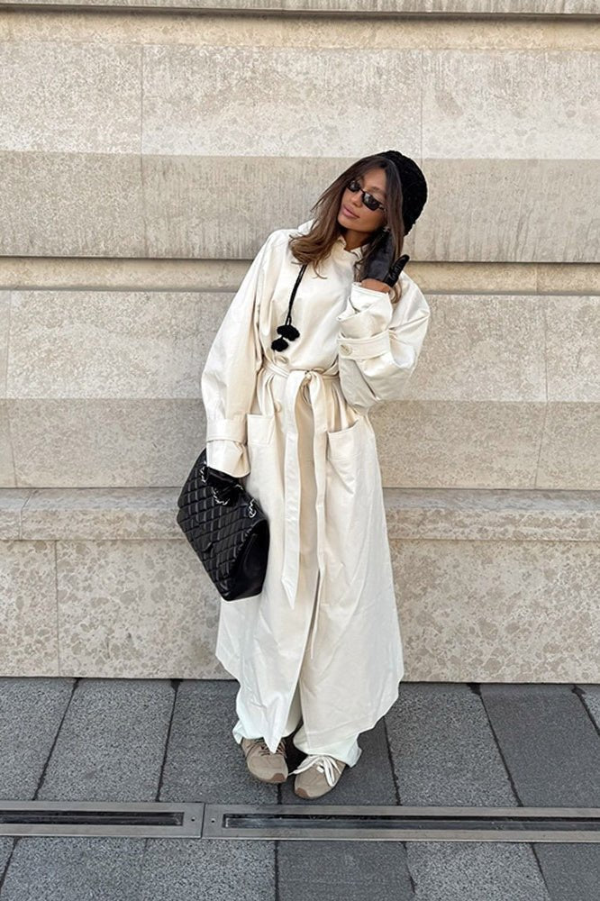 SOERA Danielle Belted Trench Coat - Jackets - Su1775436808318026304 White L