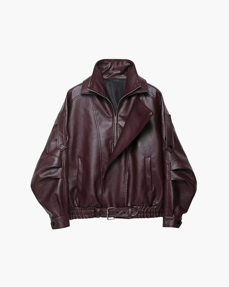 Denise Belted Leather Jacket – SOERA