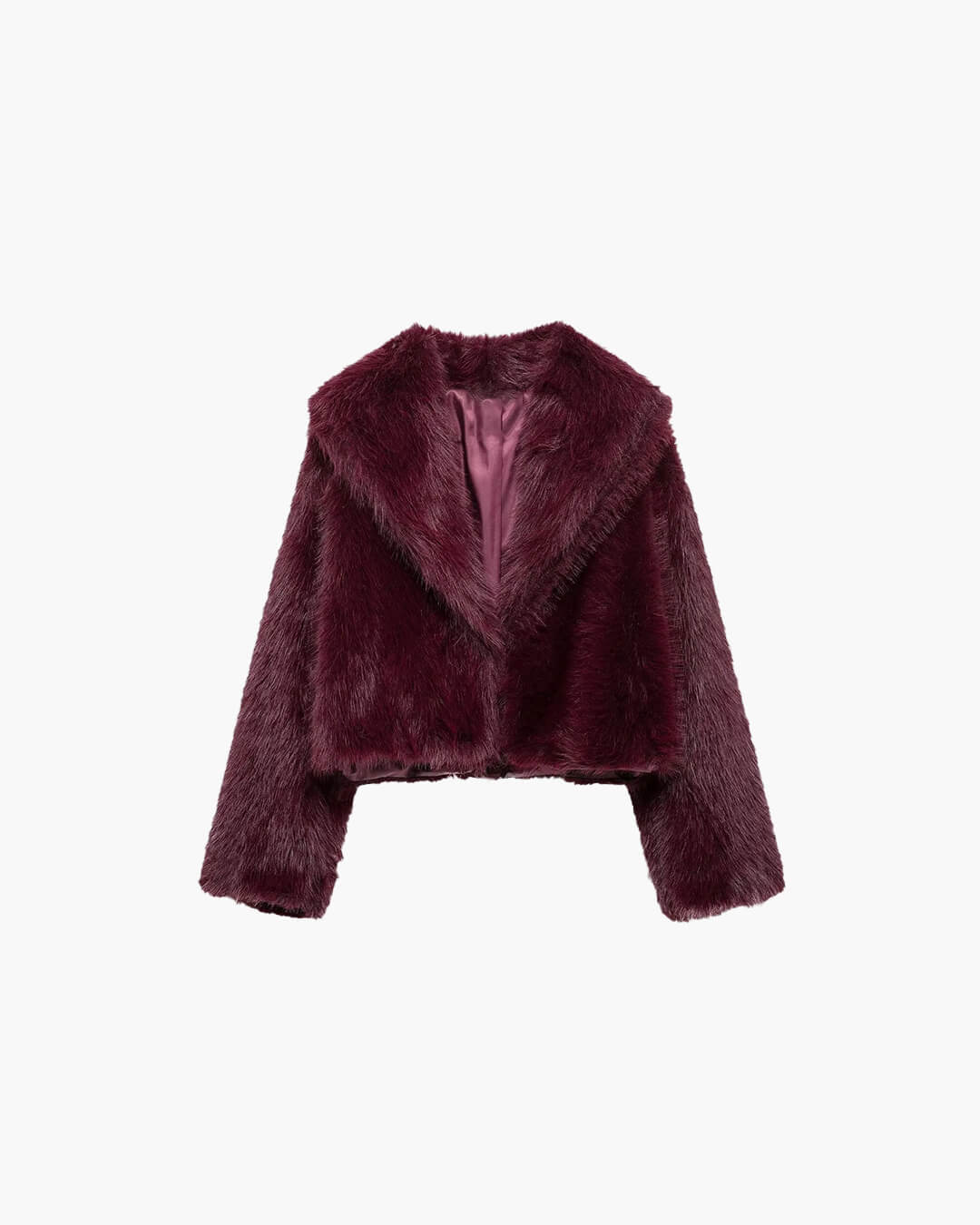 SOERA Elsa Short Faux Fur Coat - Jackets - Vo1765494947088969989 Burgundy S