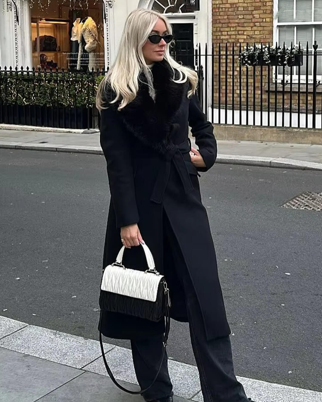 SOERA Flora Faux Fur Collar Maxi Coat - Jackets - 1005008156822535-;jE1764102180810787399 Black L