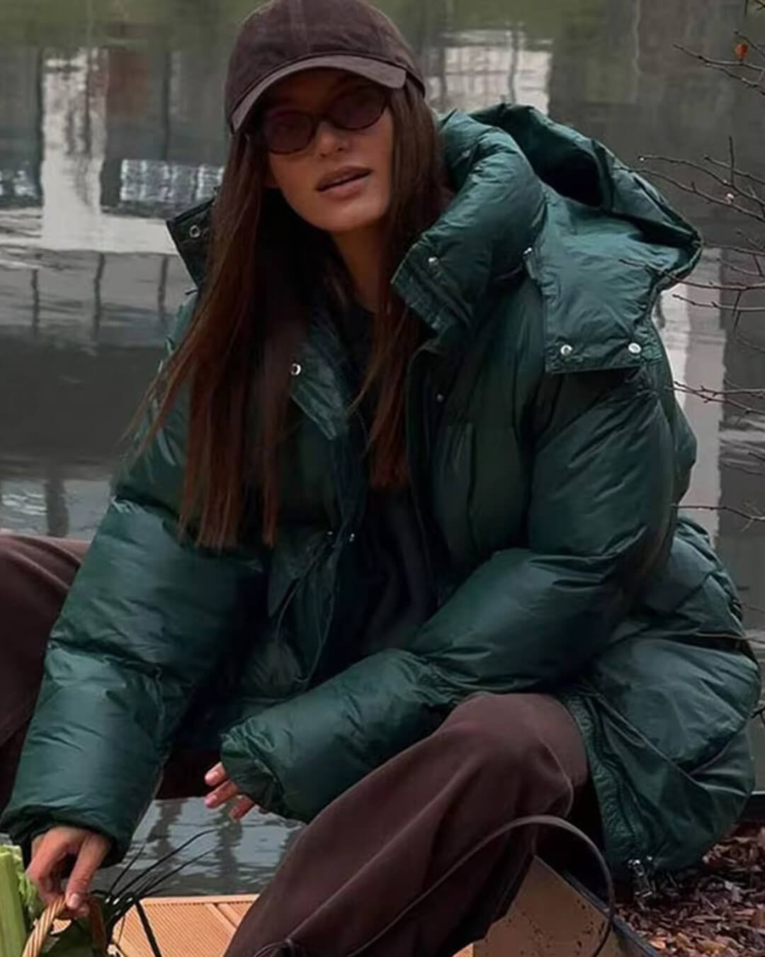 SOERA Jillian Glossy Puffer Jacket - Jackets -  Green M