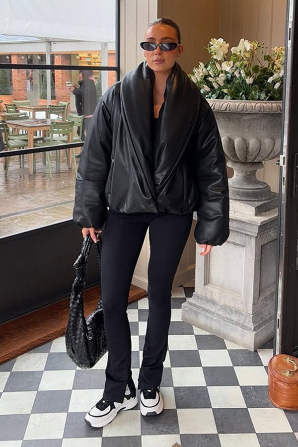 SOERA Lara Lapel Leather Jacket - Jackets - 3256809702498561-;Nl1767257410834555911 Black L