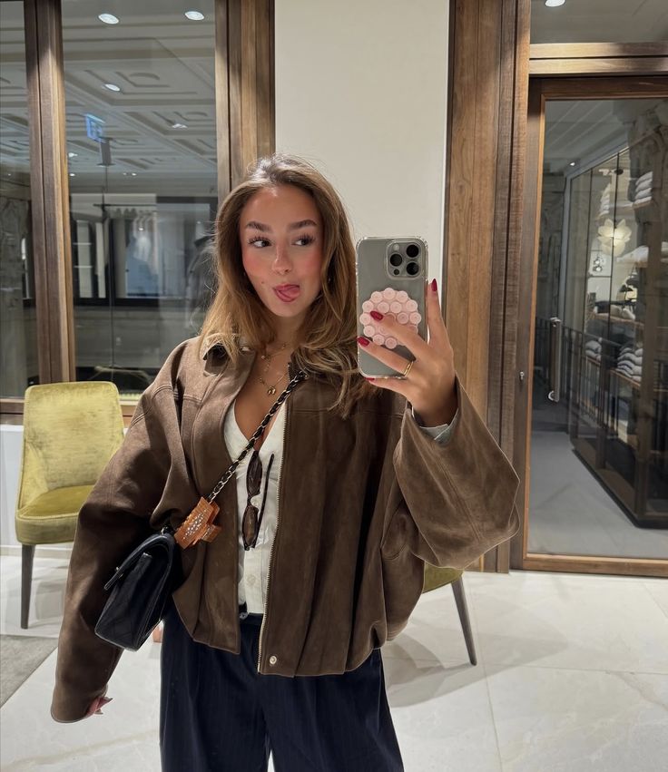 SOERA Lara Suede Bomber Jacket - Jackets -  Brown M