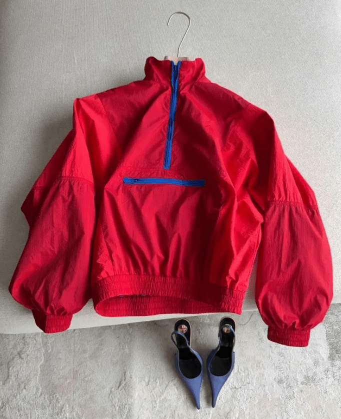 SOERA Margot Half-Zip Windbreaker Jacket - Jackets -  Red XS