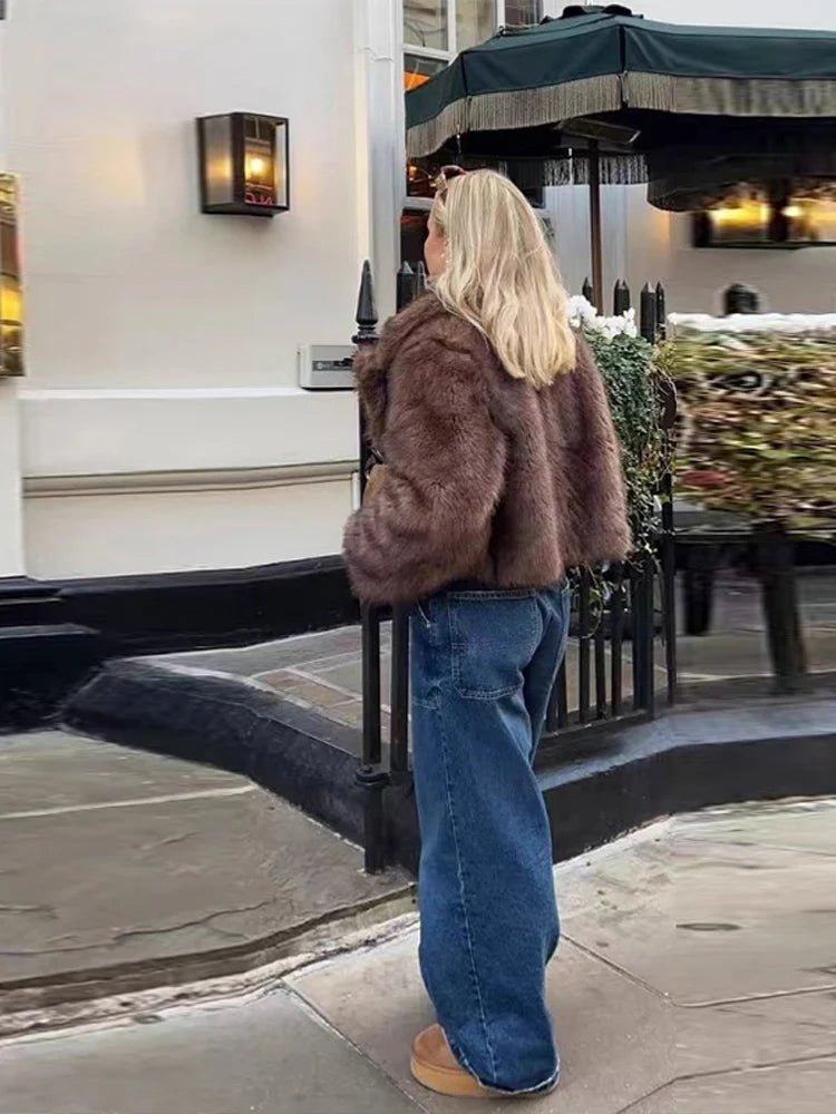 SOERA Marian Faux Fur Coat - Jackets - 3256809642752686-;EC1763048697012797529 Coffee S