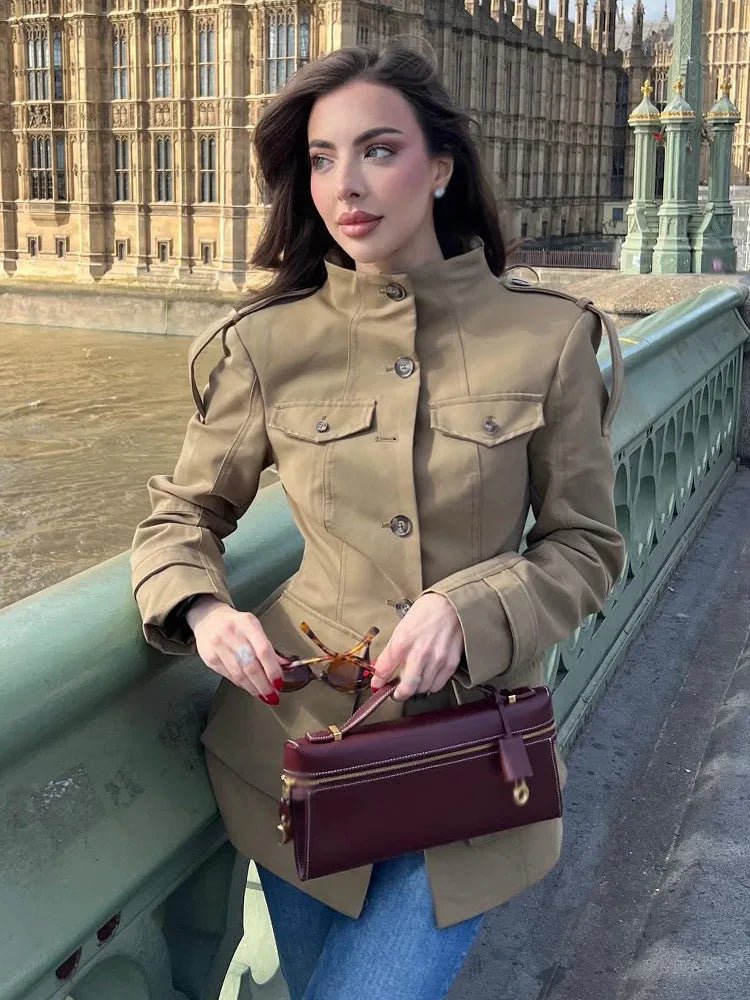 SOERA Petunia Fitted High Neck Jacket - Jackets - 1005010001807317-;Go1773321573379523845 XS