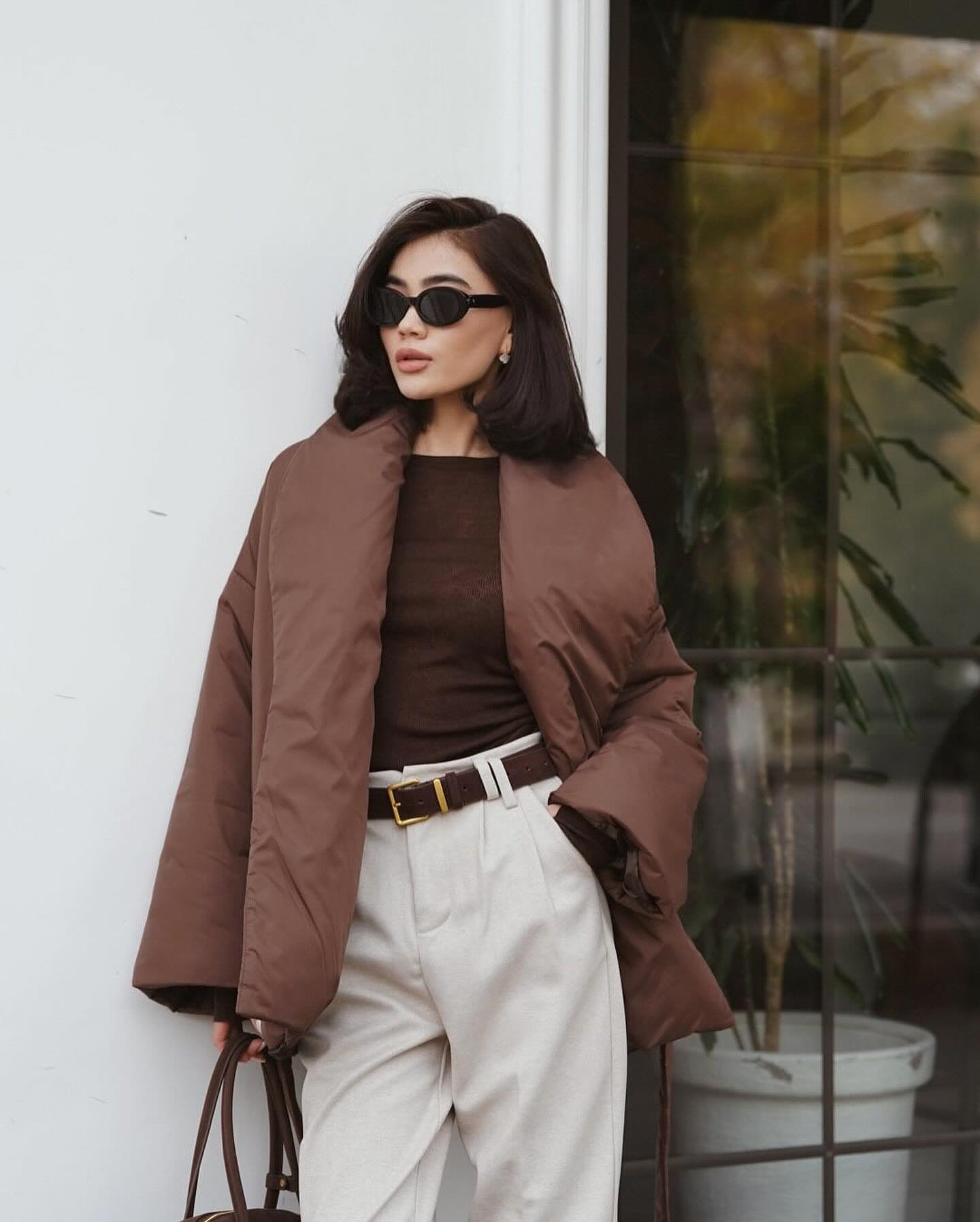 SOERA Sally Tie - Belt Coat - Jackets - EP1762772375815401433 Creamy White S