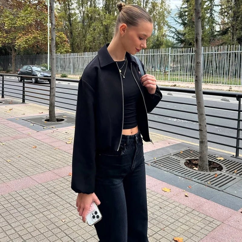 SOERA Seraphina Puffed Bomber Jacket - Jackets - 1005009867474745-;eX1774621553514254224 Black L