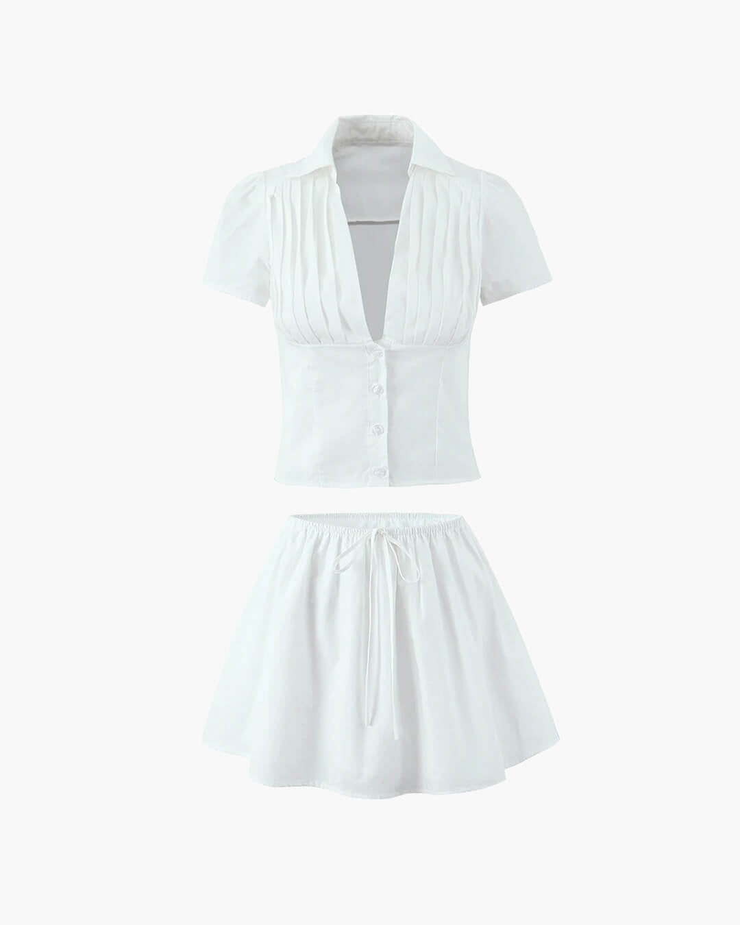 SOERA Delia Deep Neck Kawaii Mini Skirt Set - Matching Sets - 1005008506159109-;iB1775031590660923408 Skirt S