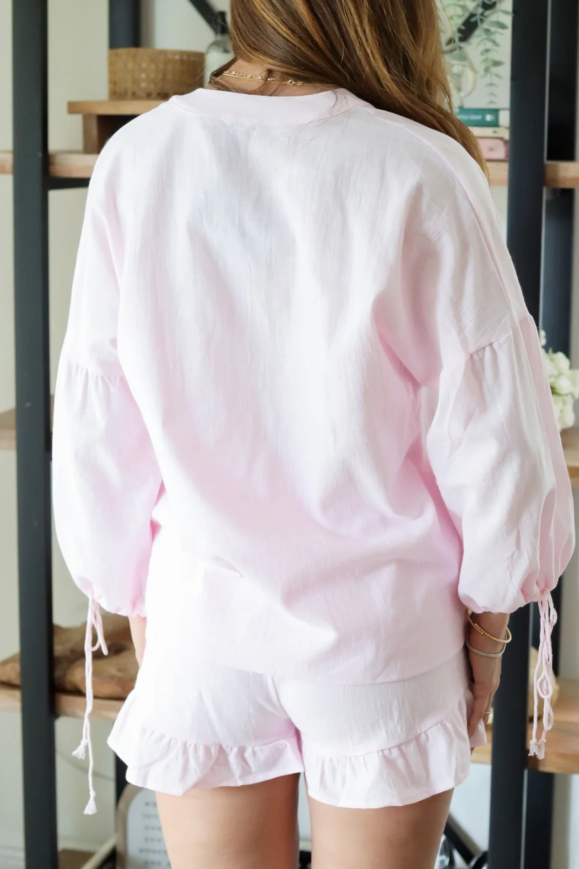 SOERA Isla Linen Two - Piece Set with Bell Sleeves - Matching Sets -  M