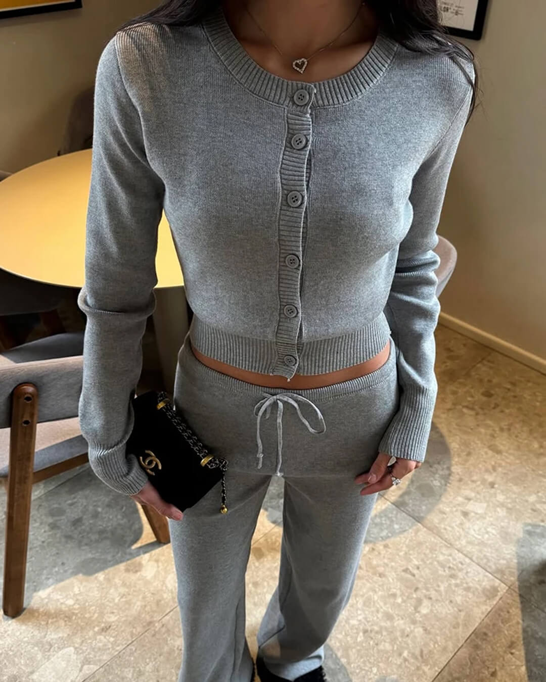 SOERA Jamilla Knit Two piece Set - Matching Sets - 1005010323554935-;uj1769414233622661224 Grey S