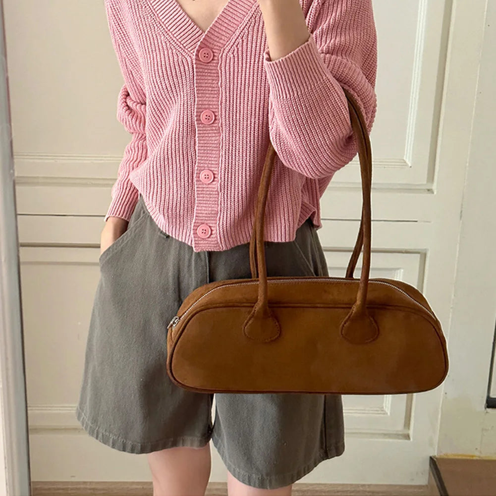 Pauleen Baguette Suede Bag