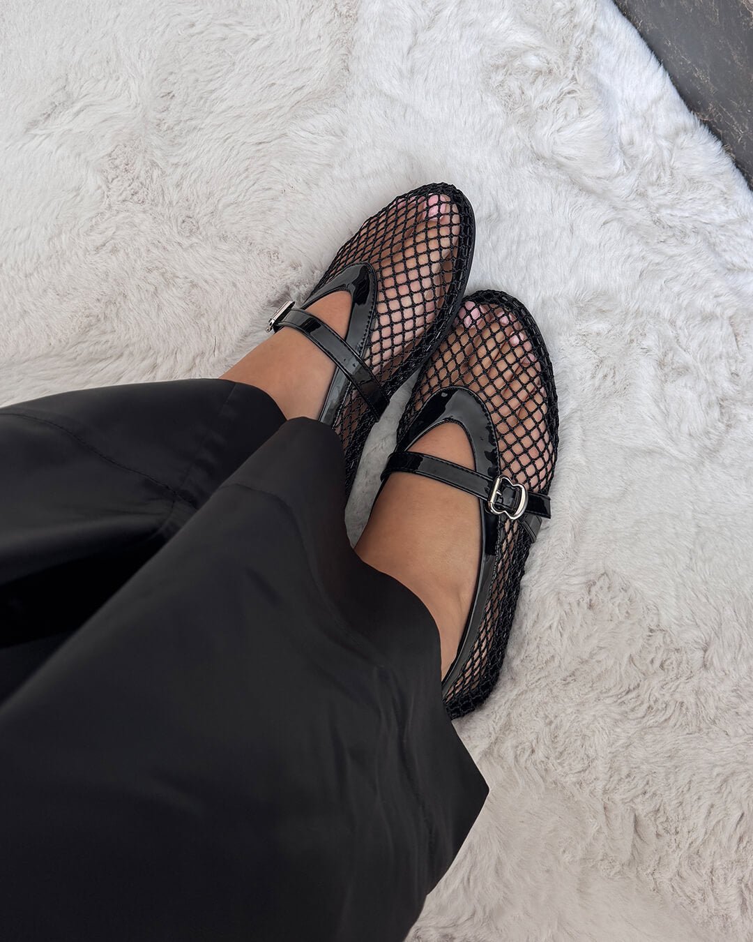 SOERA Rebecca Mesh Ballet Flats - Shoes - SOERA-Rebecca-Mesh-Ballet-Flats-Shoes-Black/36 Black 36