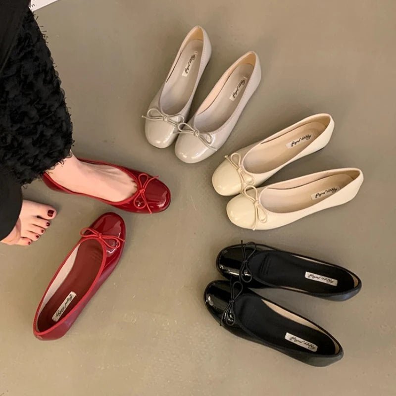 SOERA Suzette Bowtie Ballet Flats - Shoes - 1005009985131753-;gf1763832190020327203 Black 35