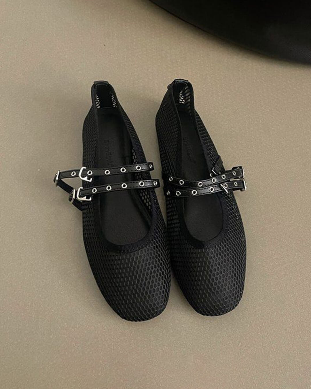 SOERA Valerie Buckled Mesh Ballet Flats - Shoes - 1005008919633161-;OO1774869391273543480 Pink 35