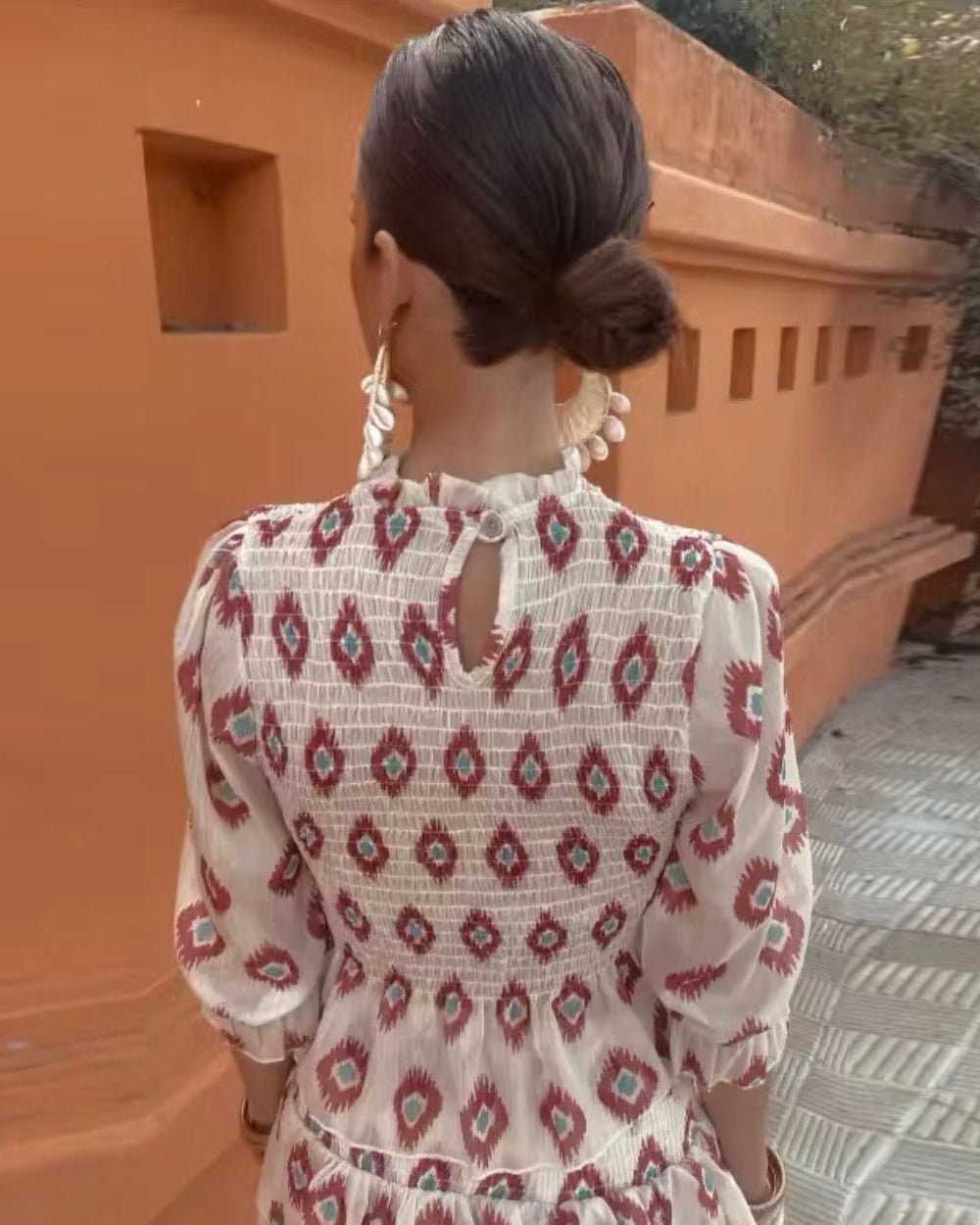 SOERA Iris Geometric Print Tiered Mini Skirt Set - Skirt Set - SOERA-841795-WEI-M-63395 M