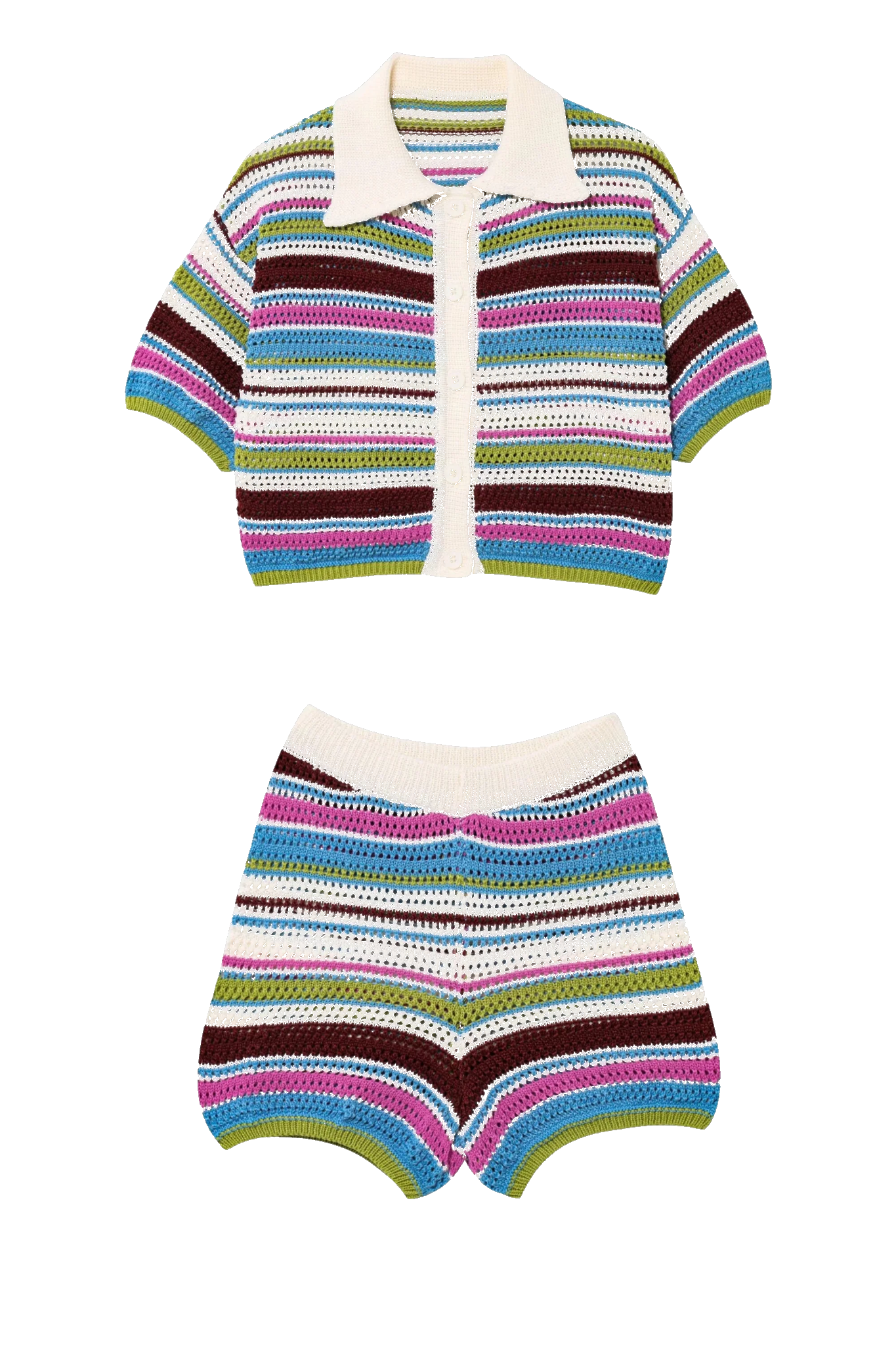 Sophie Striped Crochet Co-ord Set