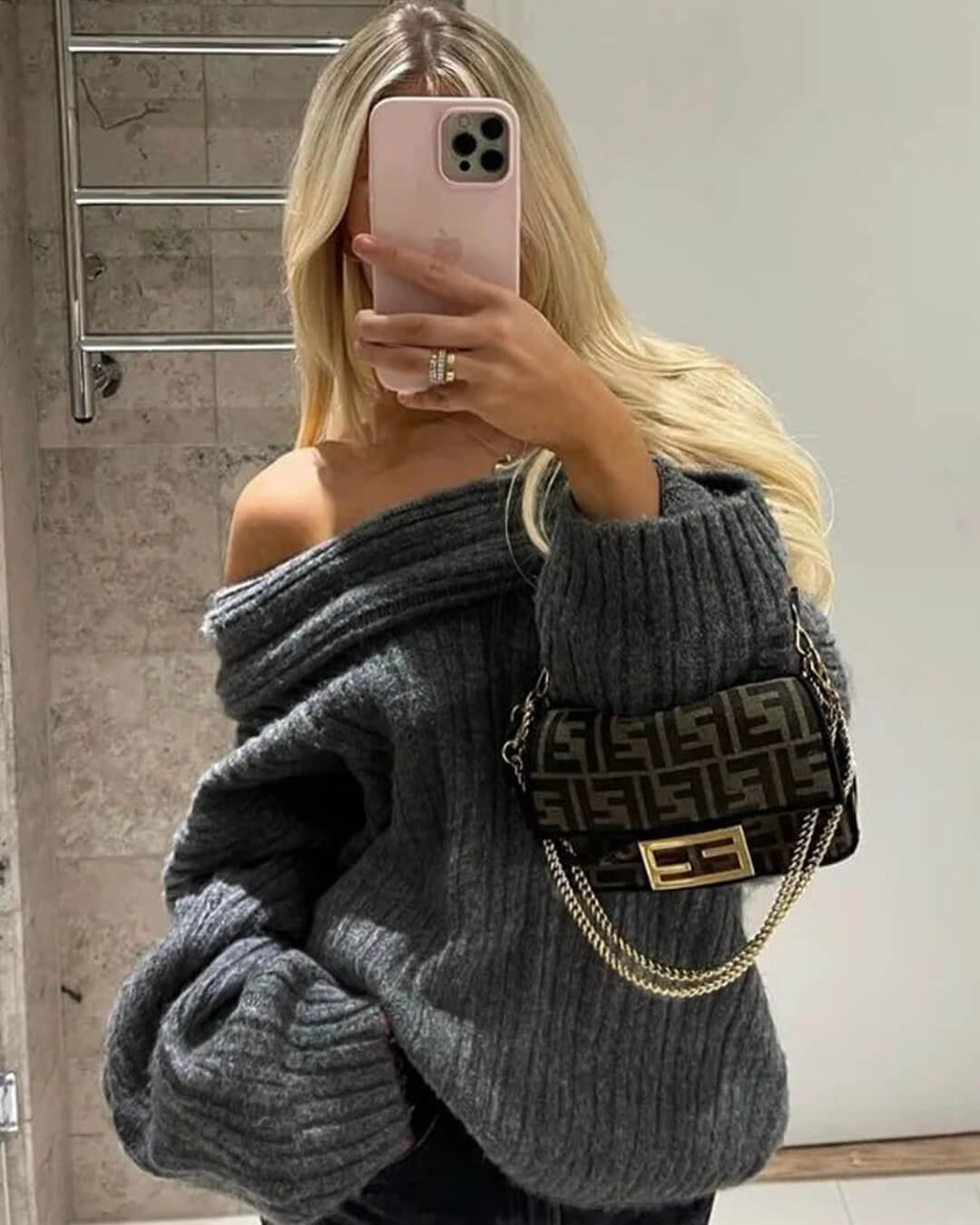 SOERA Aelwen Off-Shoulder Knit Sweater - Sweaters & Cardigans - Wj1762772375814596479 Gray One Size
