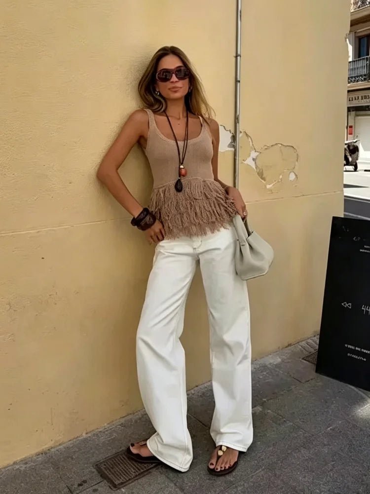 SOERA Aitanka Tassel Knit Tank Top - Tank Tops - SOERA-634435-L-OS-81251 L