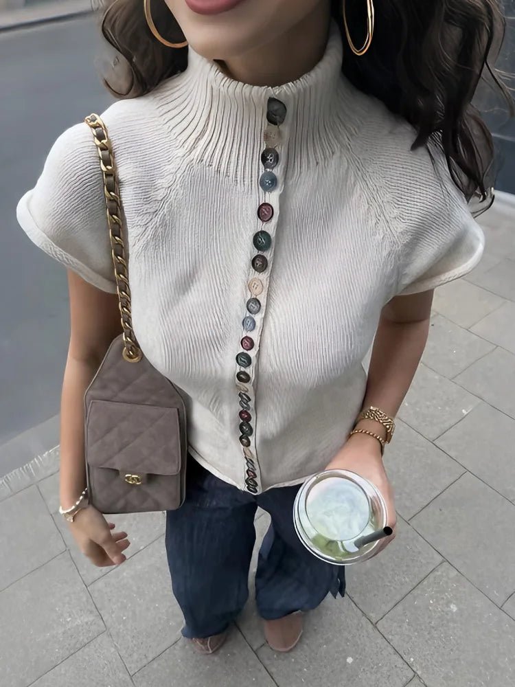 SOERA Nadia Ribbed Knit Cardigan Top - Top - SOERA-758851-BEI-S-92483 Beige S