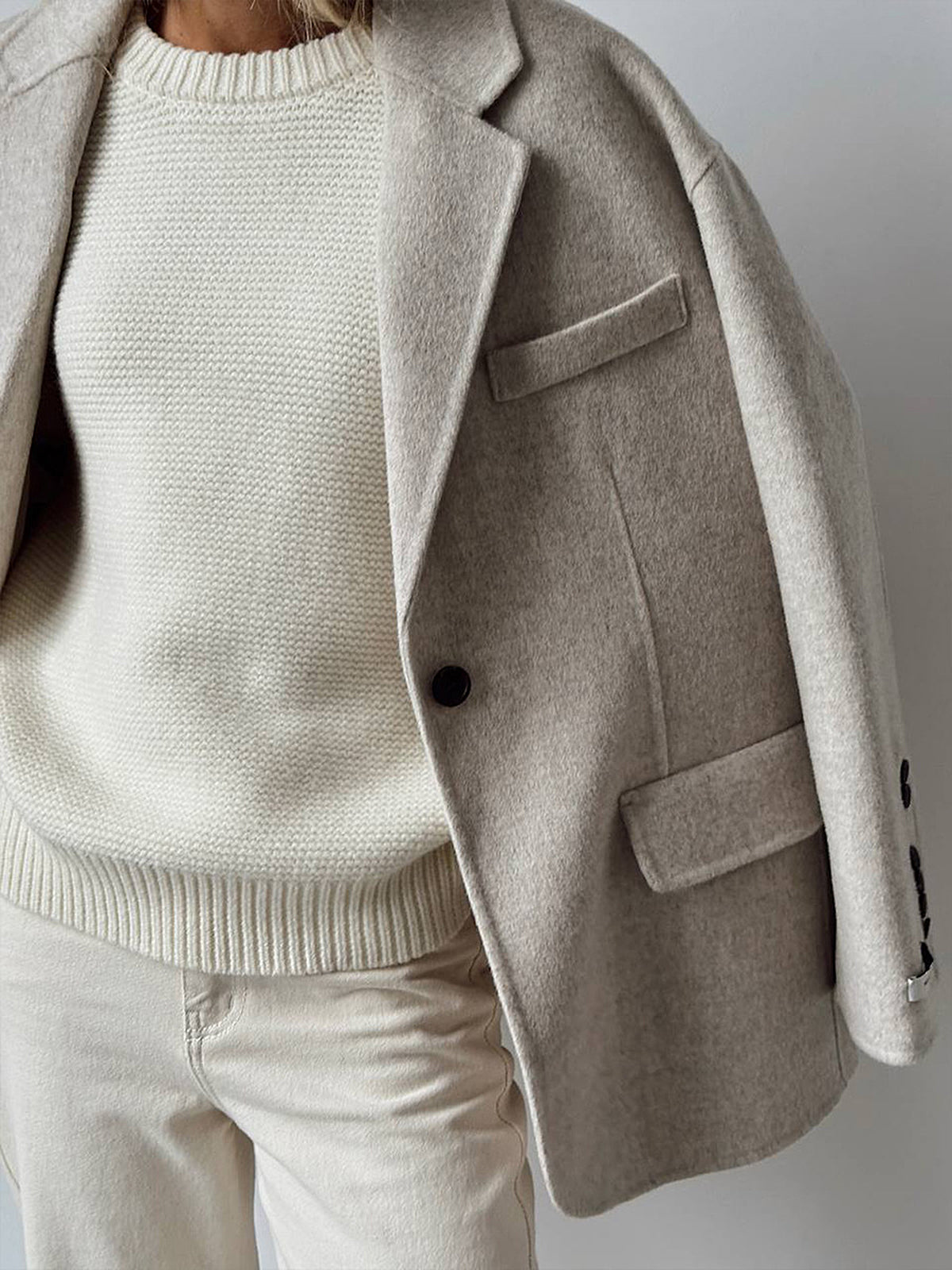 SOERA Vivienne Cotton Knit Sweater - Tops - BO1763304746552592761 White XS